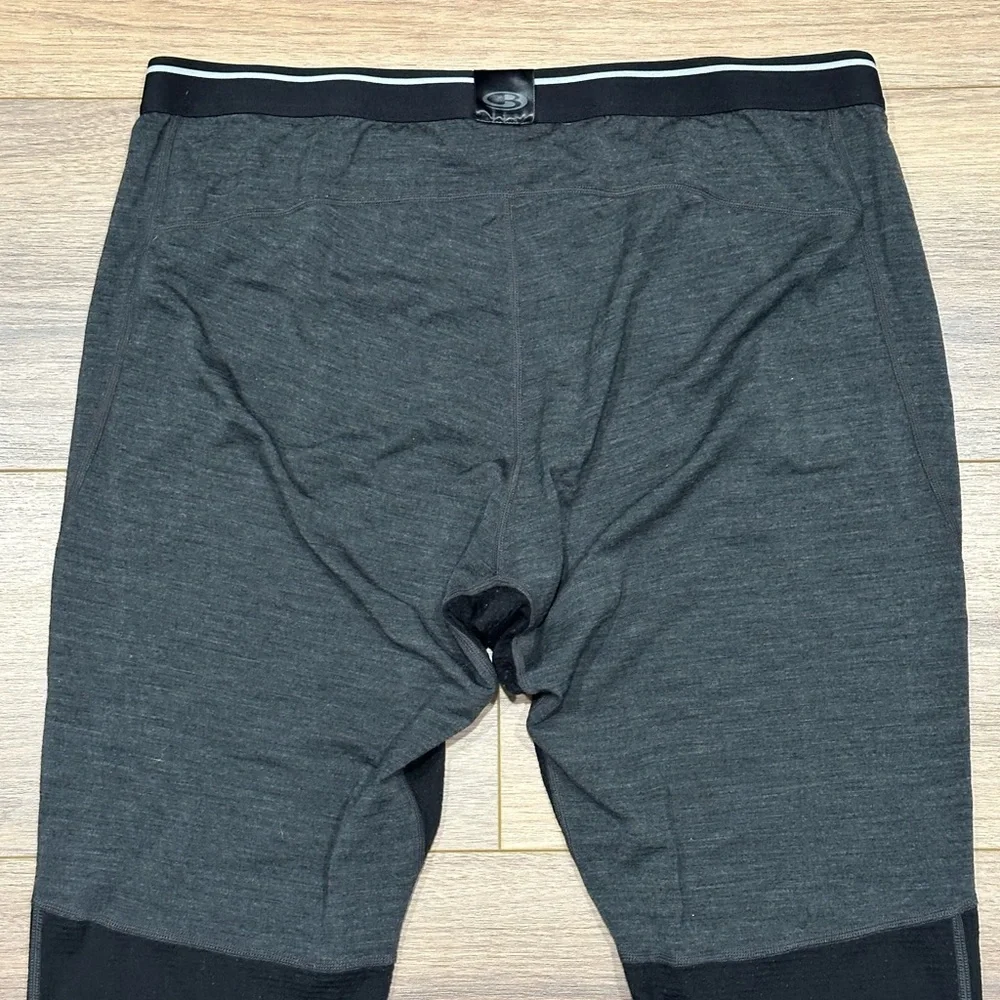 Icebreaker Merino Bodyfit Zone Legging in Gray/Black Size XXL